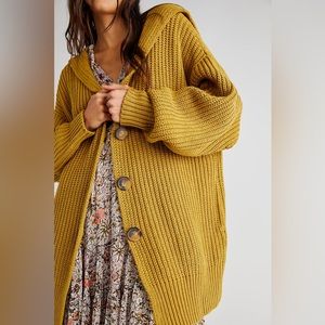 Free People Oversized Collared Cardigan